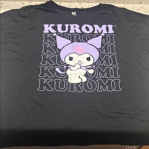 Torrid Kuromi T-Shirt size 3 Black with Lavender Print